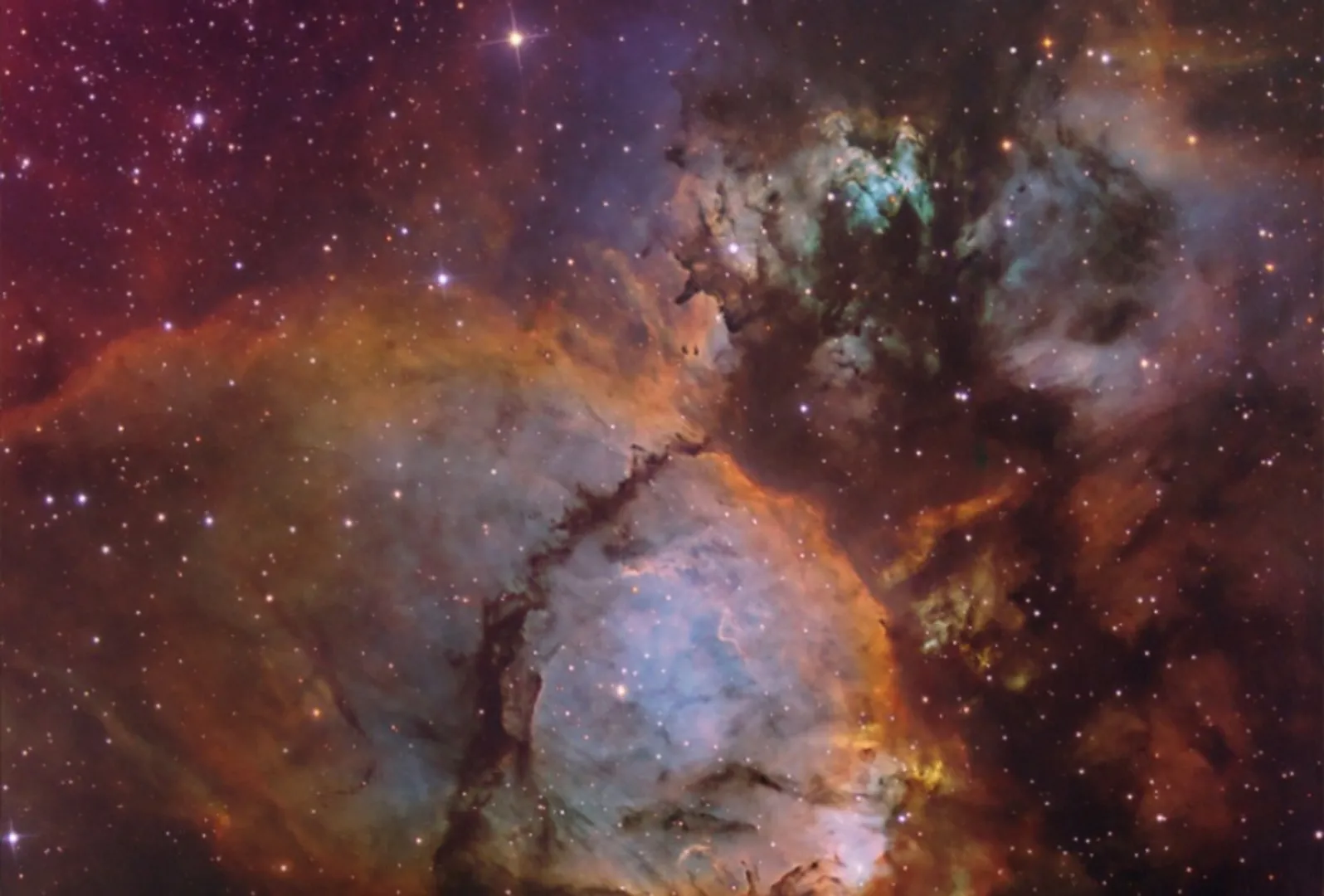 skull and cross bones nebula